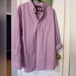 Ralph Lauren Men's Pink Gingham Button-Down Shirt